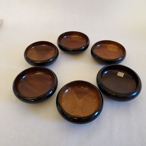 Mid-century Mahogany bowl set